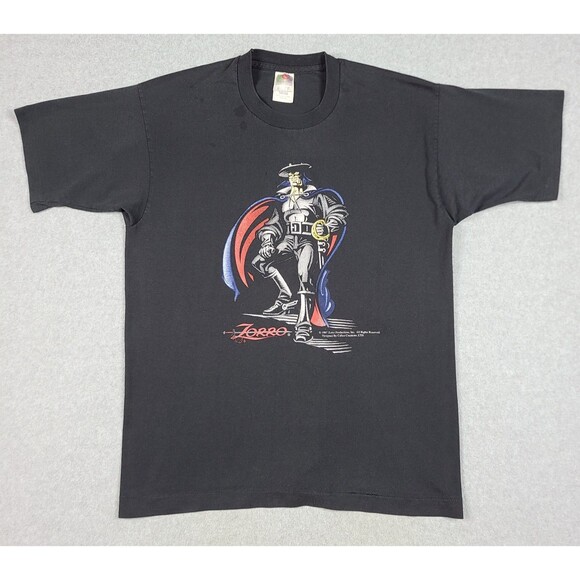 Vintage 1997 The Mask of Zorro T-Shirt Mens Large Promo Antonio Banderas Sword - Picture 1 of 10